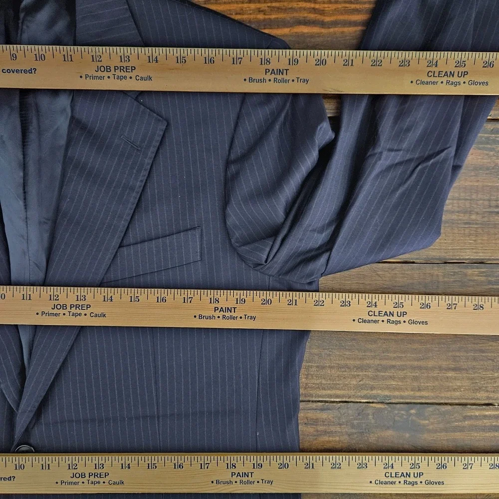 Daniel Cremieux Men's Sport Coat Blazer Super 160s Navy Striped Loro Piana 40R